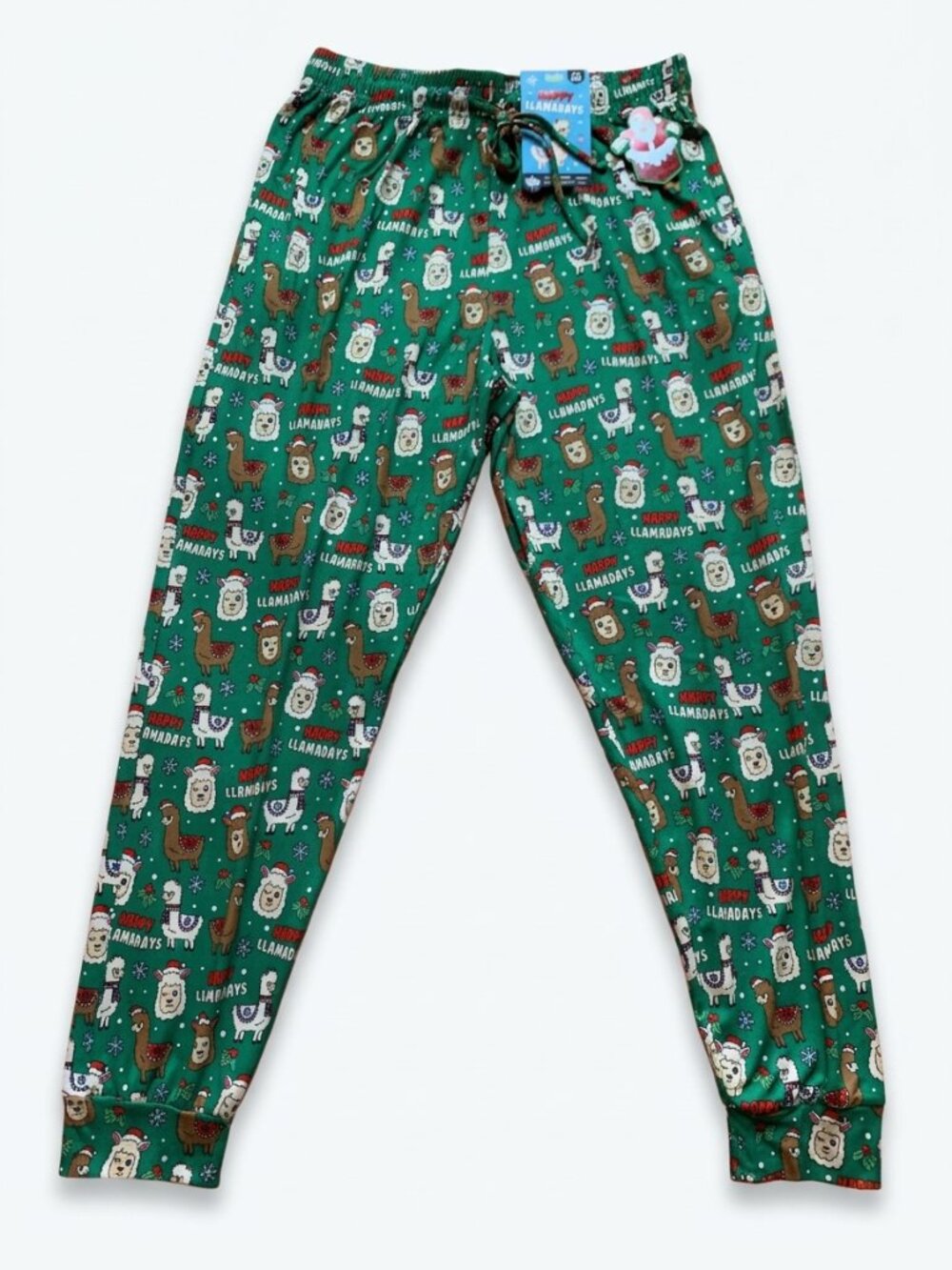 MAIN AND LOCAL Happy Llamadays Llama Christmas Pajama Pants M Holiday Cozy